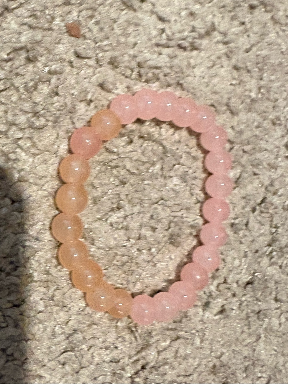 Rose and Peach Beaded Stretch Bracelet - Women Jewelry